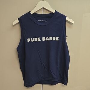 good hYOUman Navy Pure Barre Crew Tank